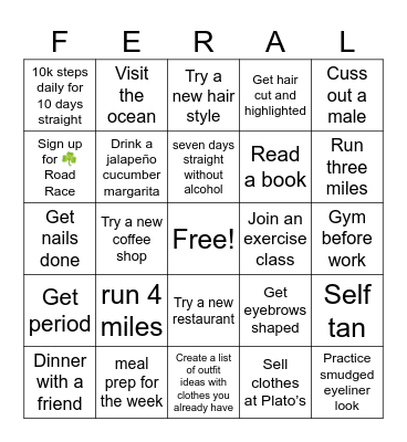 January 2025 Bingo Card