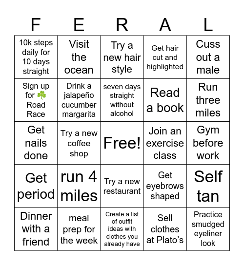 January 2025 Bingo Card