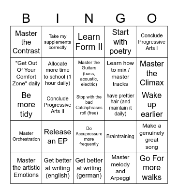 2025 Bingo Card