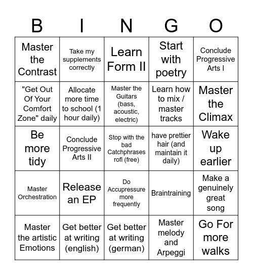 2025 Bingo Card