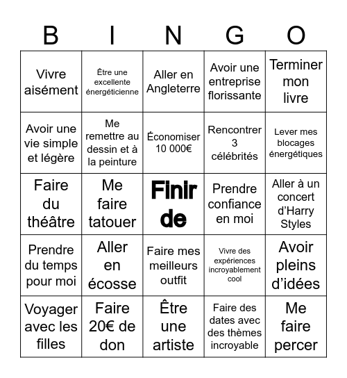 Bingo 2025 Bingo Card