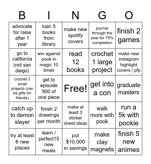 2025 bingo Card