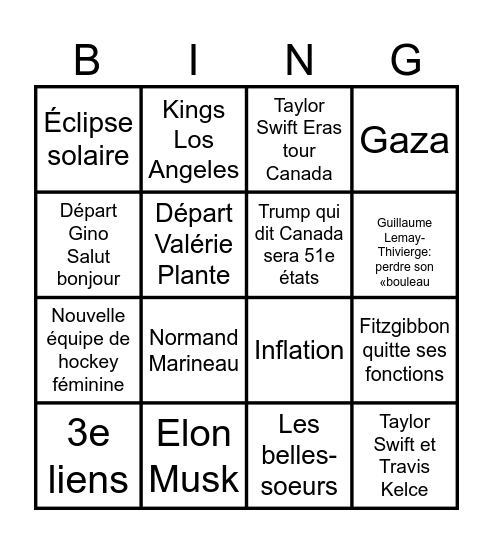 Bye Bye 2024 Bingo Card