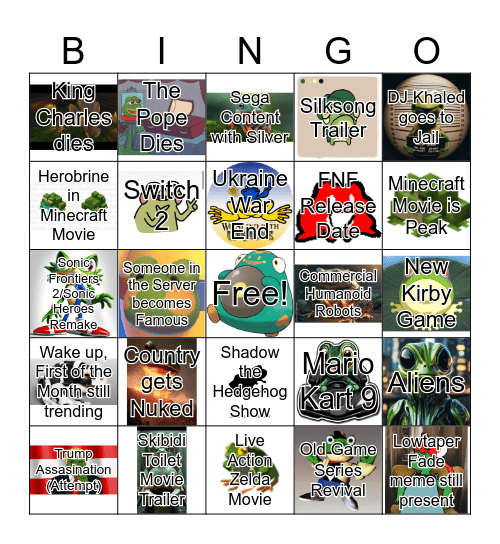 The Funni Bingo Card