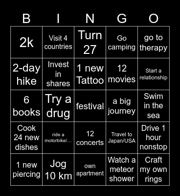2k25 Bingo Card