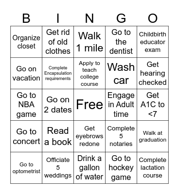 2025 BINGO Card Bingo Card