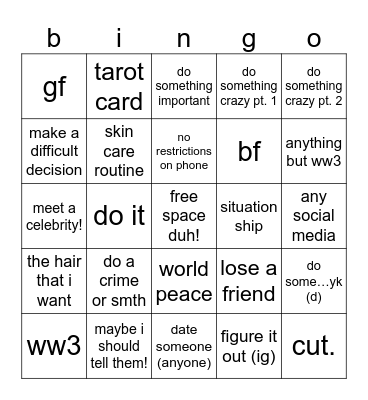 2025 bingo card Bingo Card