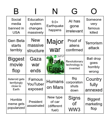 2025 Bingo Card
