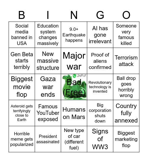 2025 Bingo Card