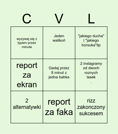 GADANKO OMEGLE Bingo Card