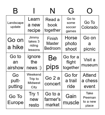 NEW PIP YEAR BINGO!! Bingo Card