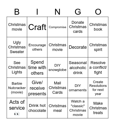Christmas Bingo Card