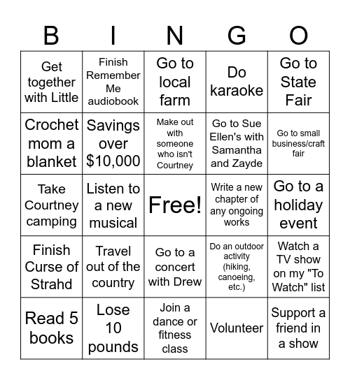 2025 BINGO Card