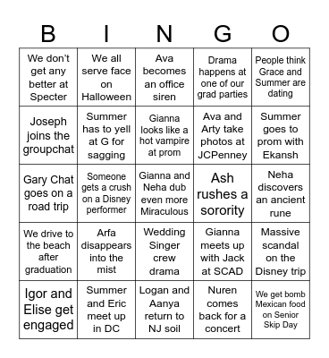2025 Bingo Card