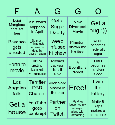 Chorbees 2025 Bingo Card Bingo Card