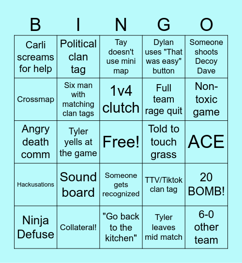 Call of Duty BINGO Card