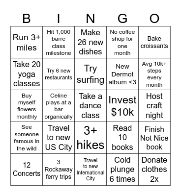 2025 BINGO Card