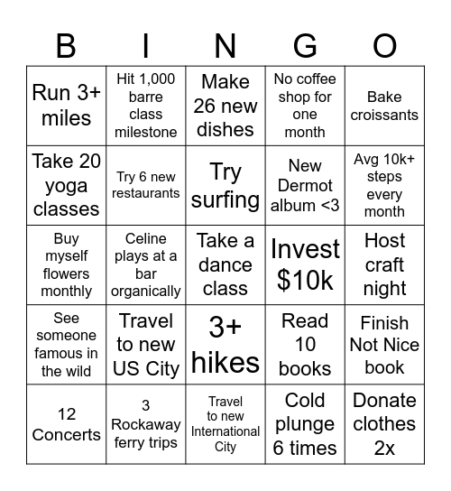 2025 BINGO Card