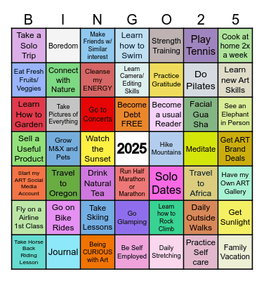 VISION Bingo 2025 Bingo Card