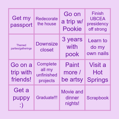 2025 Bingo Card