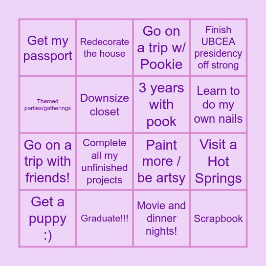 2025 Bingo Card