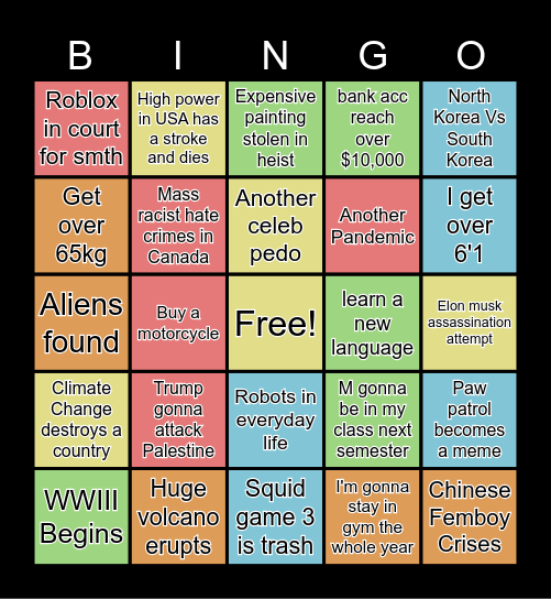 2025 SAIF'S BINGO Card