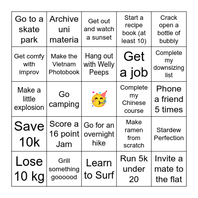 2025 Fun Bingo Card