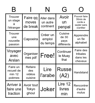 Prince Yasin 2025 Bingo Card