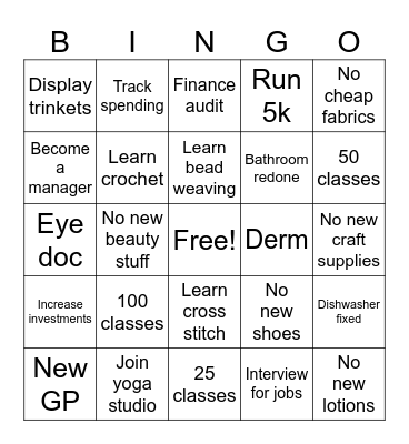2025 Bingo Card