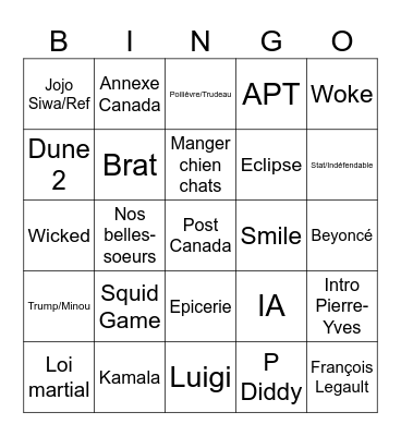 Bye-Bye 2025 Bingo Card