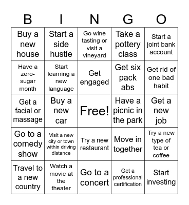 2025 Bingo Card
