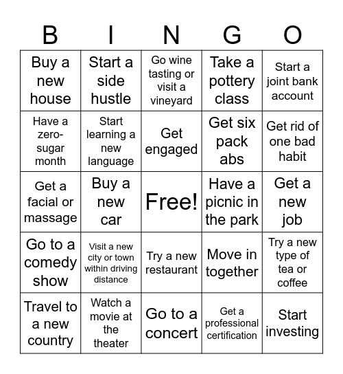 2025 Bingo Card