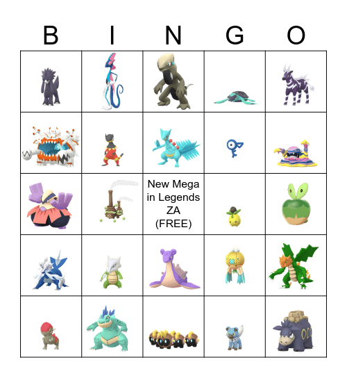 Shiny Pokemon 2025! Bingo Card