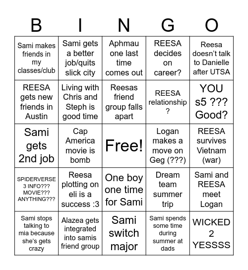 2025 BINGO Card