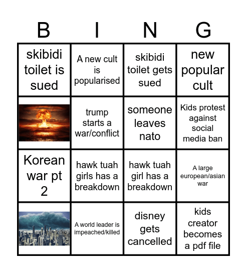 2025 BINGO Card