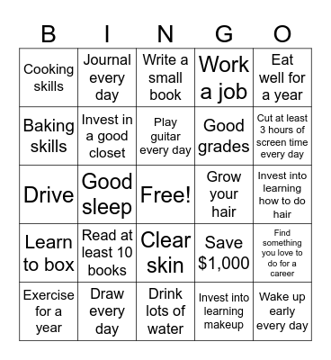 2025 Bingo Card