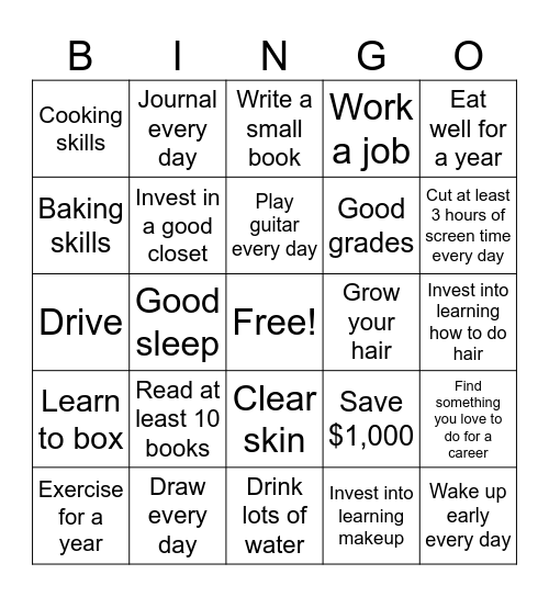 2025 Bingo Card