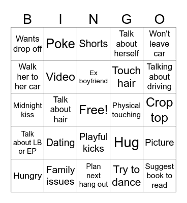 Alani New Year Addition Bingo Card