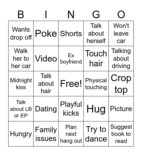 Alani New Year Addition Bingo Card