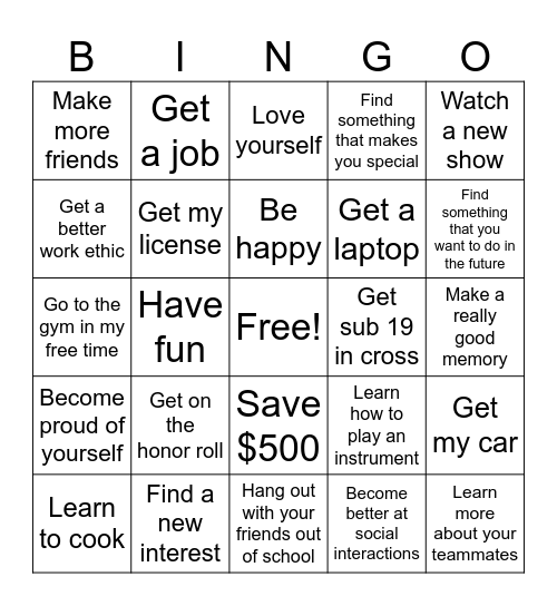 2025 Bingo card Bingo Card