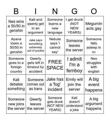 2025 bingo card Bingo Card