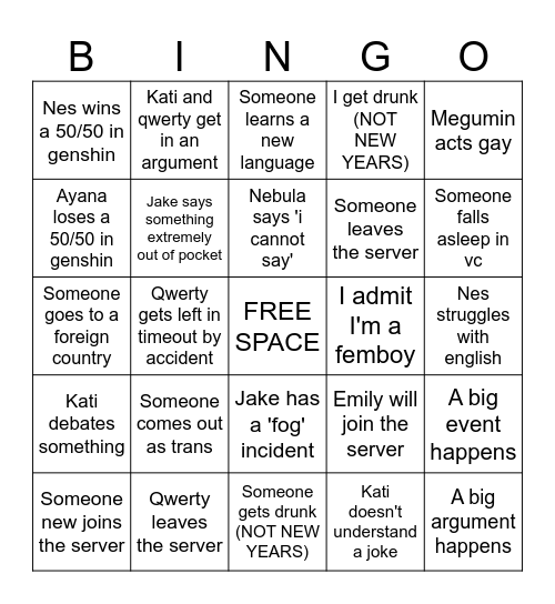 2025 bingo card Bingo Card