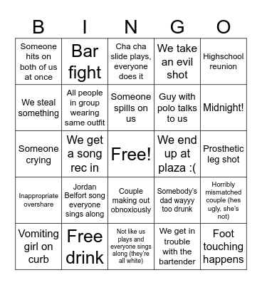 MADISON NYE Bingo Card