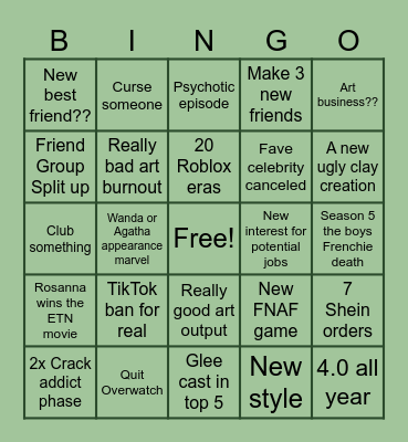 2025 Bingo Card