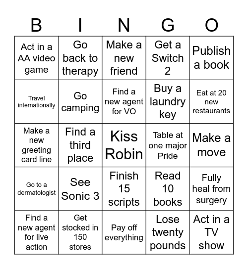 NY25 Bingo Card