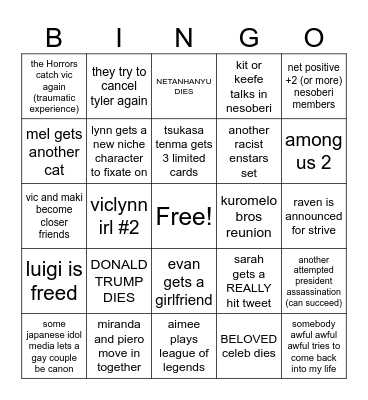 2025 bingo Card