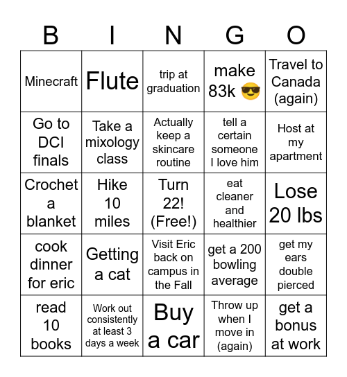 L’s 2025 Bingo Card