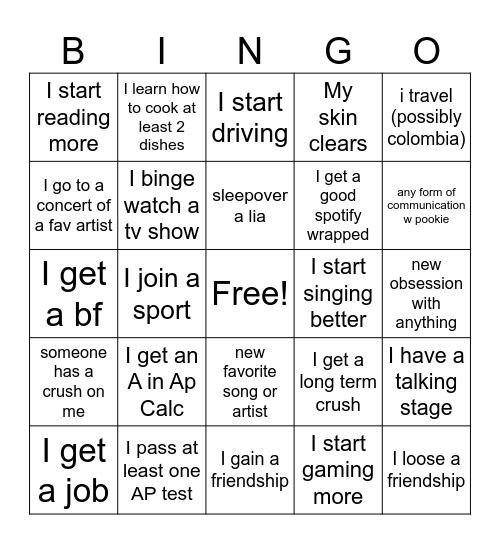 2025 bingo card Bingo Card