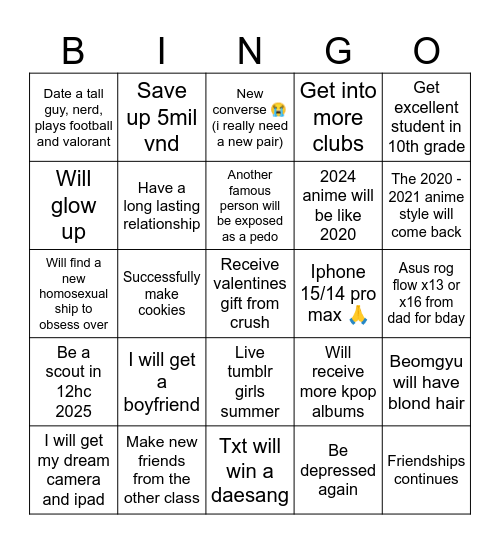 2025 bingo card Bingo Card