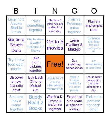 Shishi & Phiphi's 2025 Bingo Card